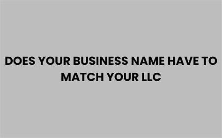 Does your LLC have to be your brand name?