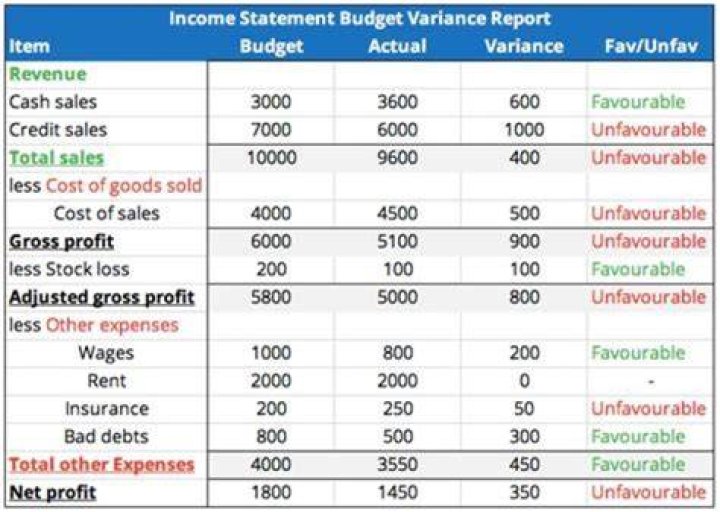 How do you explain variance in accounting?