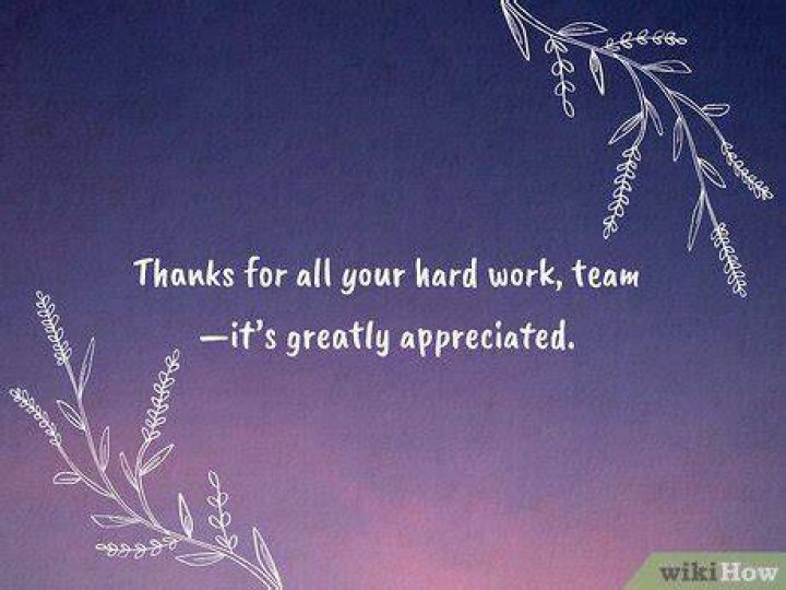 How do you say thank you for great work?