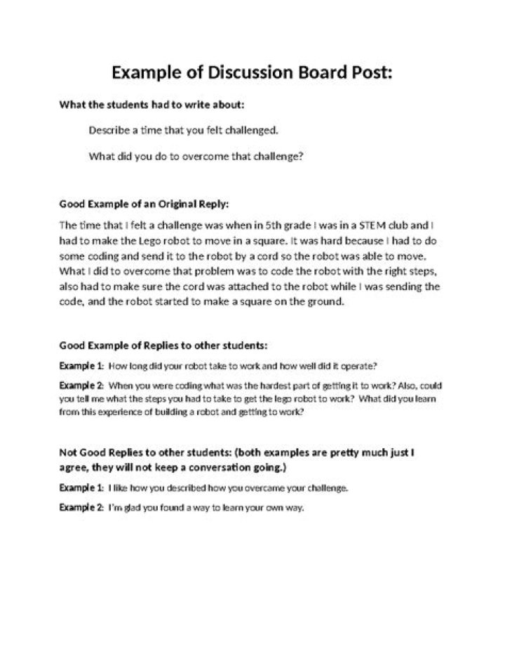 How does a discussion board help students?