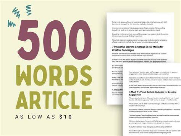 How much should you charge for a 500 word article?