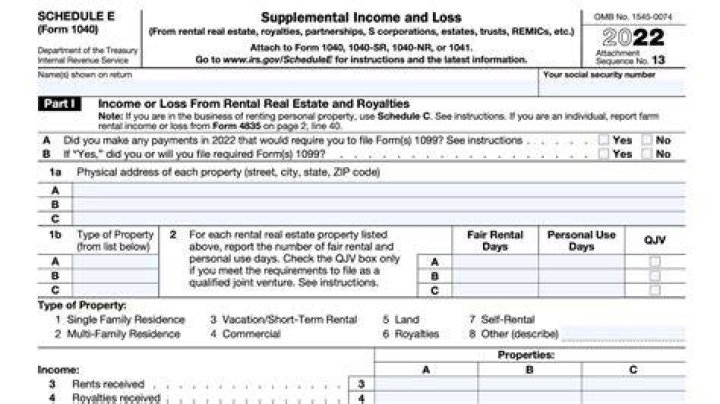 Is Schedule E rental income?