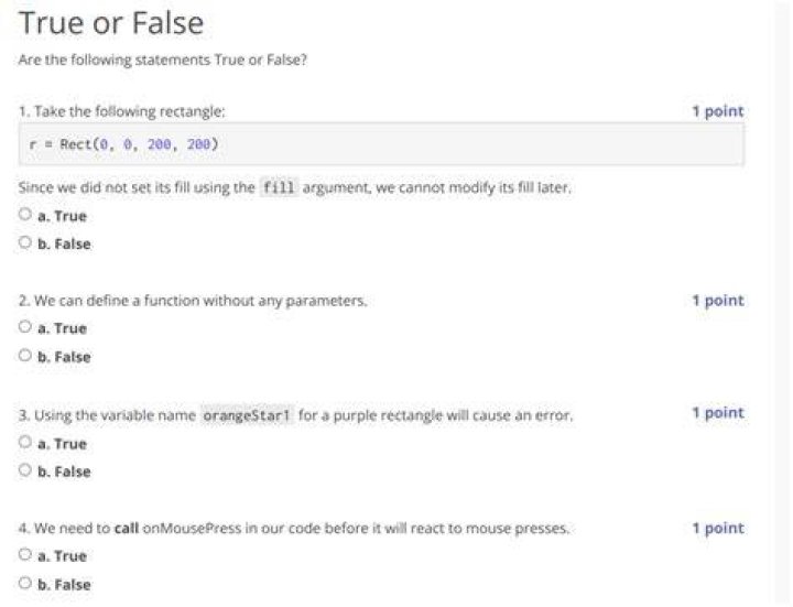 Is statement true or false?
