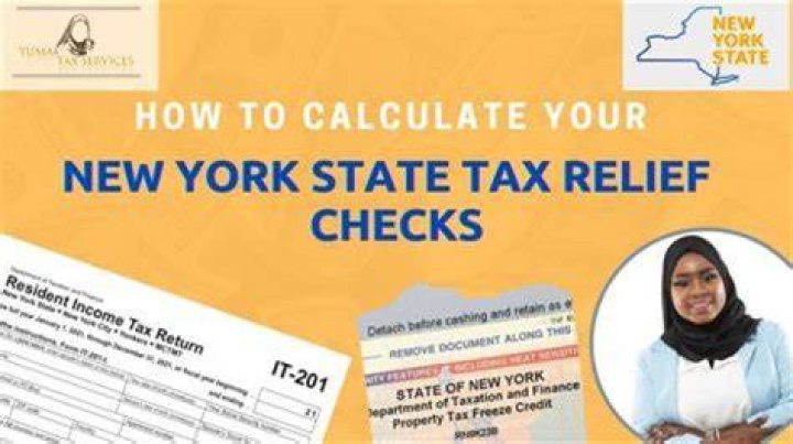 Is the New York State property tax relief check taxable?