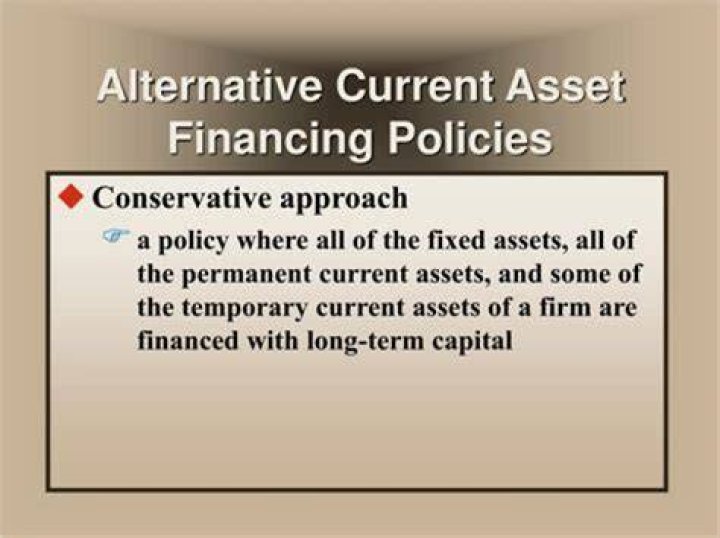 What are the 3 approaches in current asset financing policy?