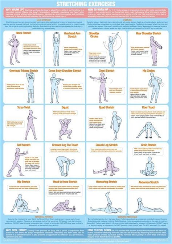 What are the 3 types of warm ups or stretches?