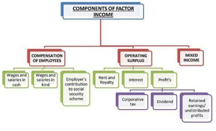 What are the components of factor income?