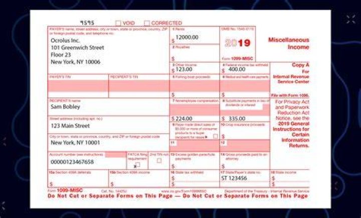 What does a 1099 person fill out?