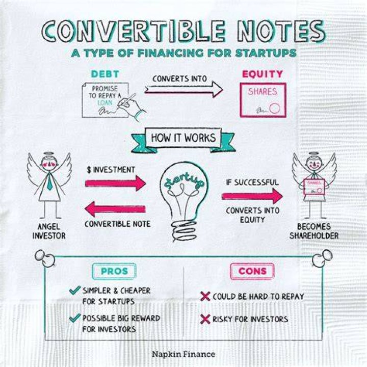 What does it mean when a company issues convertible notes?
