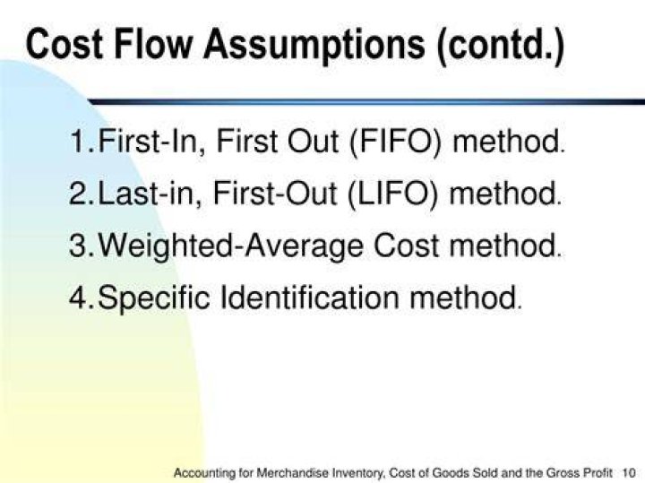 What is a cost flow assumption?
