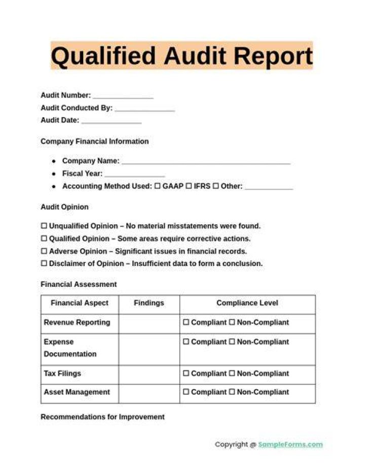 What is a qualified report draft a qualified audit report?
