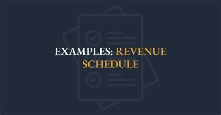 What is a total revenue schedule?