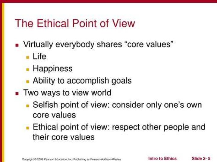 What is ethical point of view?