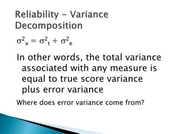 What is reliability variance?