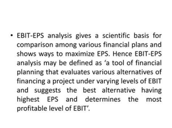 What is the primary purpose of using EBIT EPS analysis?