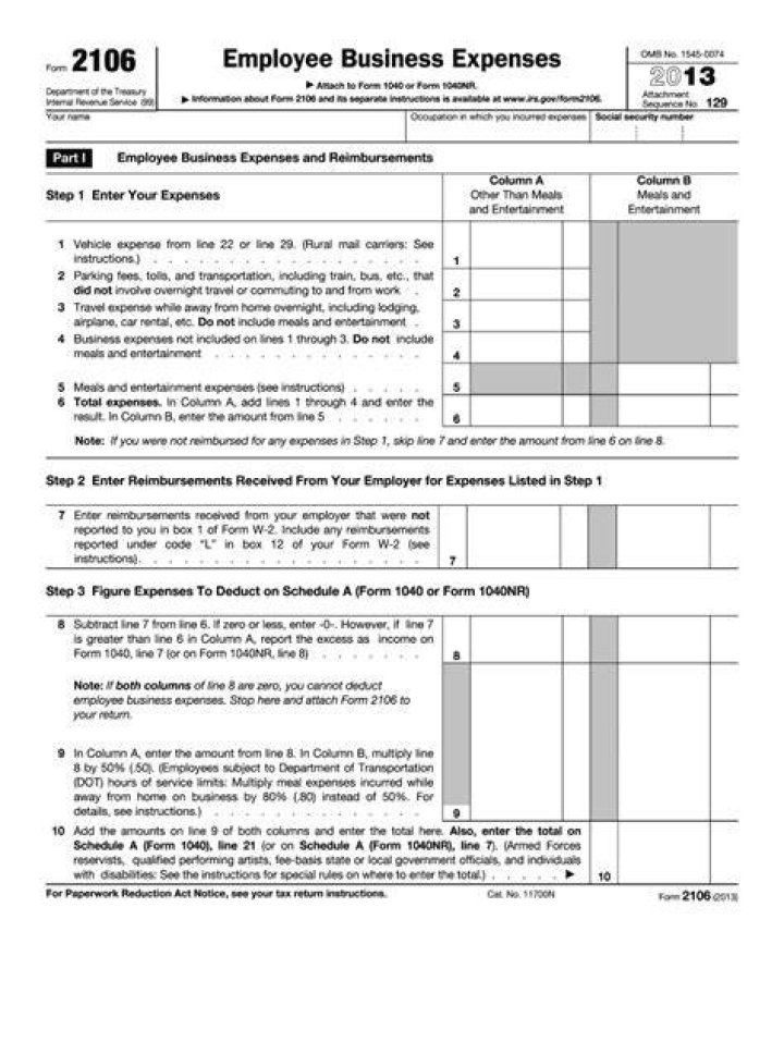 What is the recovery period for Form 2106?