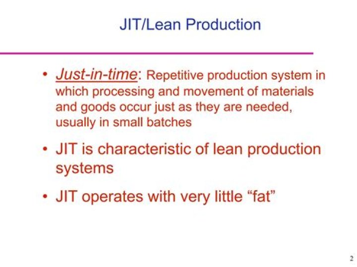 Which is not a benefit of JIT?